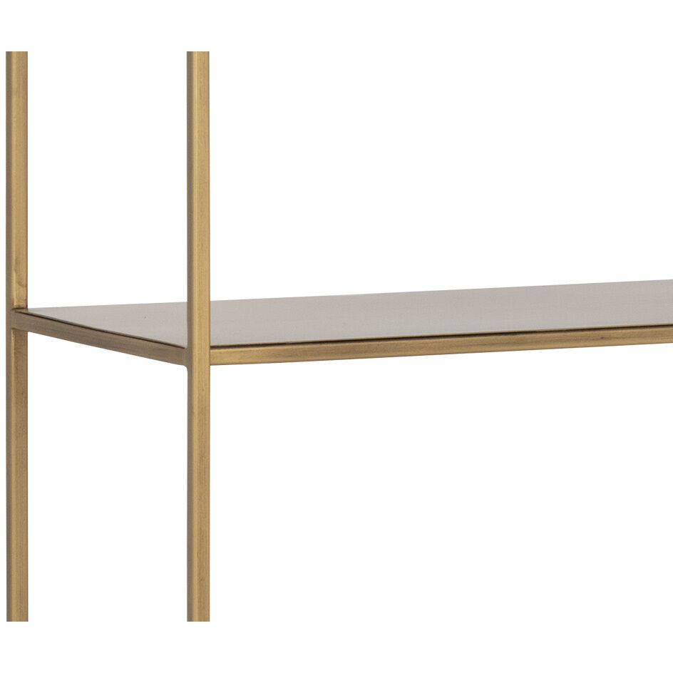 Eiffel Antique Brass Bookcase, Extra Large